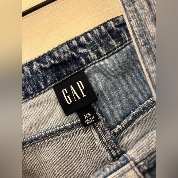 Gap Dress - Women's XS Extra Small Denim Blue Jean - Patchwork Sundress Mini - Picture 6 of 10